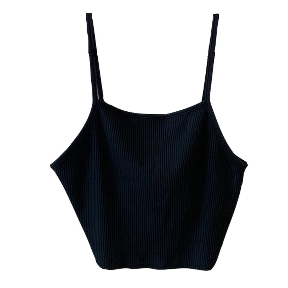 Ribbed Black Crop Top